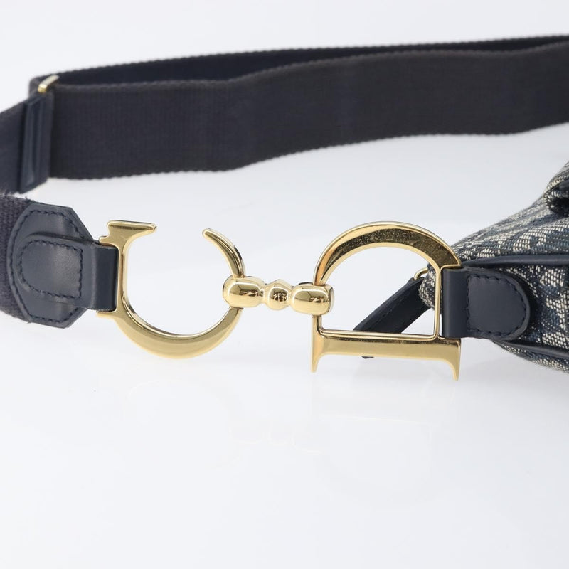 Christian Dior Saddle Messenger Oblique Canvas Navy