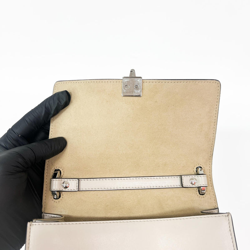 Fendi Kan I Leather Ecru Bag