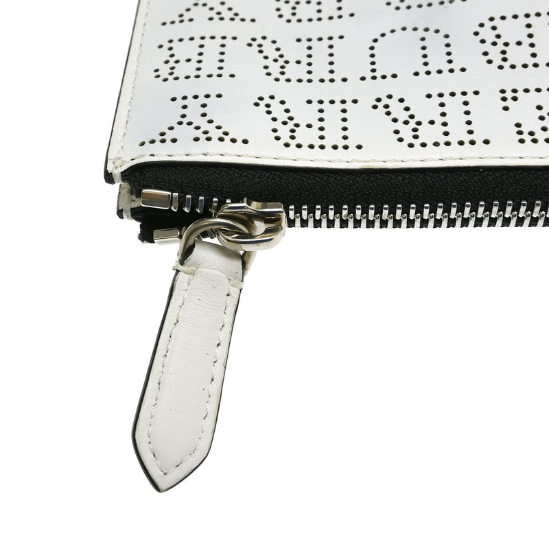 Burberry Zip Clutch Leather White
