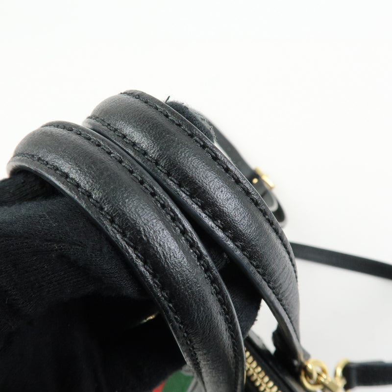 Gucci Ophidia Top Handle Leather Black Bag