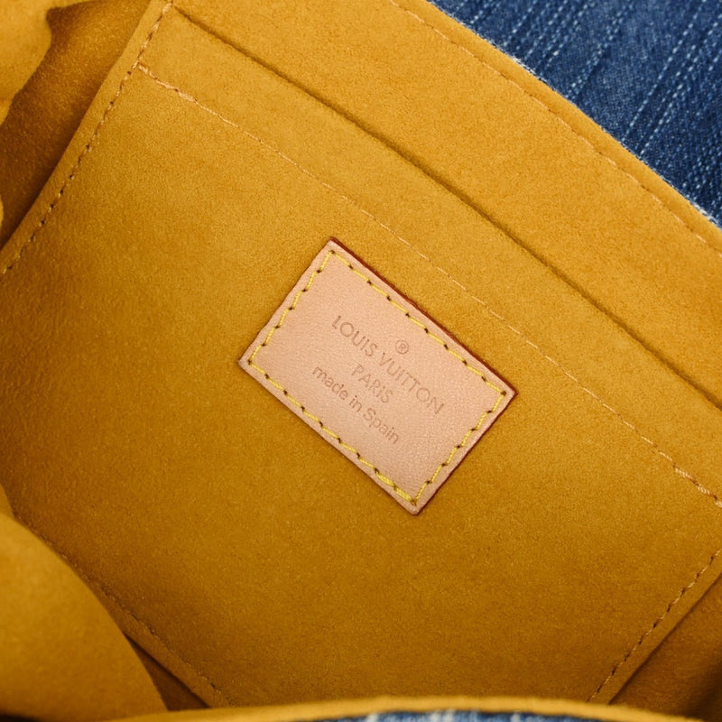 Louis Vuitton Pleaty Denim Blue Denim_jeans Bag