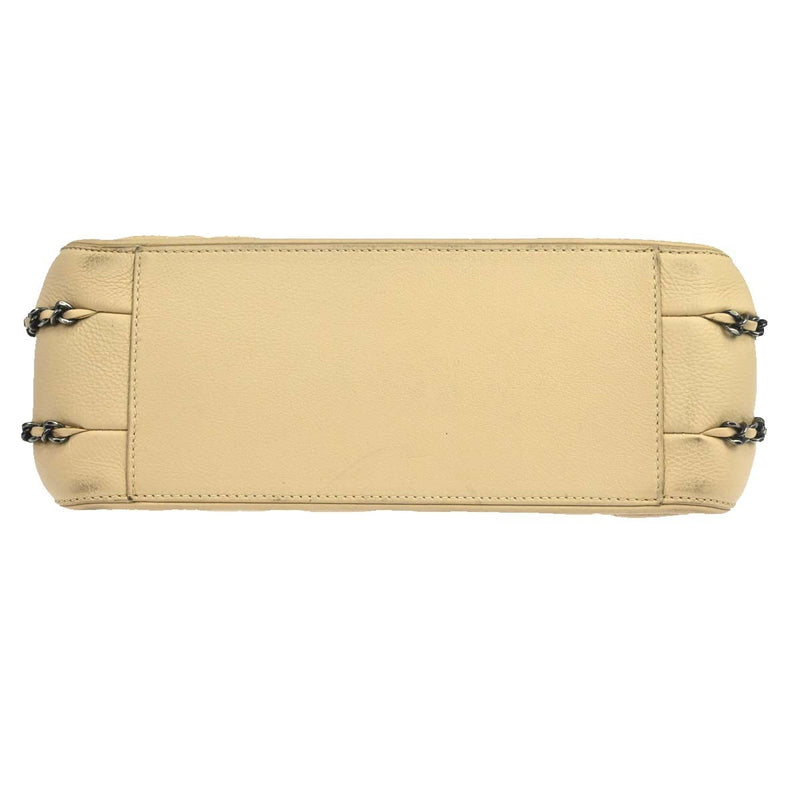 Chanel Flap Shoulder Leather Beige Bag