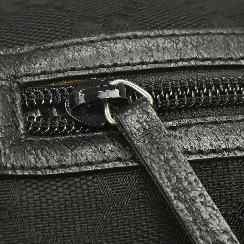 Gucci Zip Around Bowling Gg Canvas Black Bag