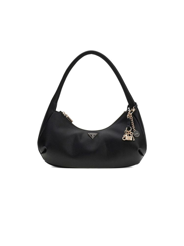 Guess Polyurethane Hobo Bag — Black