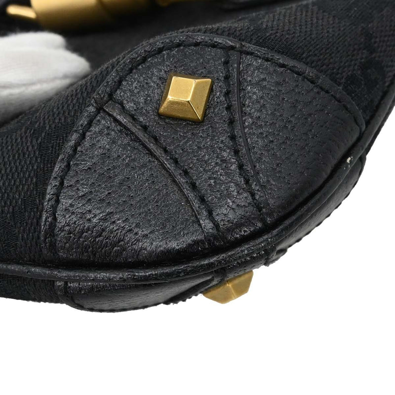 Gucci Piston Lock Jackie Hobo Gg Canvas Black