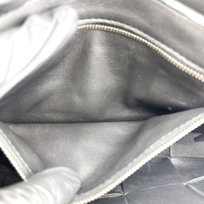 Bottega Veneta Cassette Maxi Intrecciato Leather Black Bag