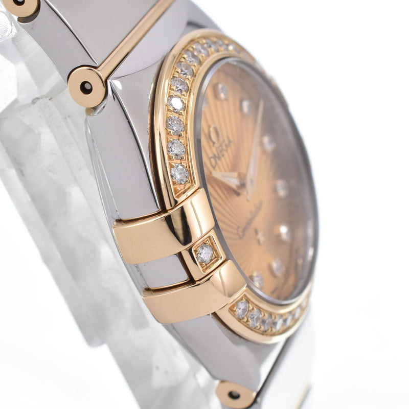 Omega Constellation Quartz Stainless Steel And Yellow Gold With Diamond Bezel Markers Mother Of Pearl Watches
