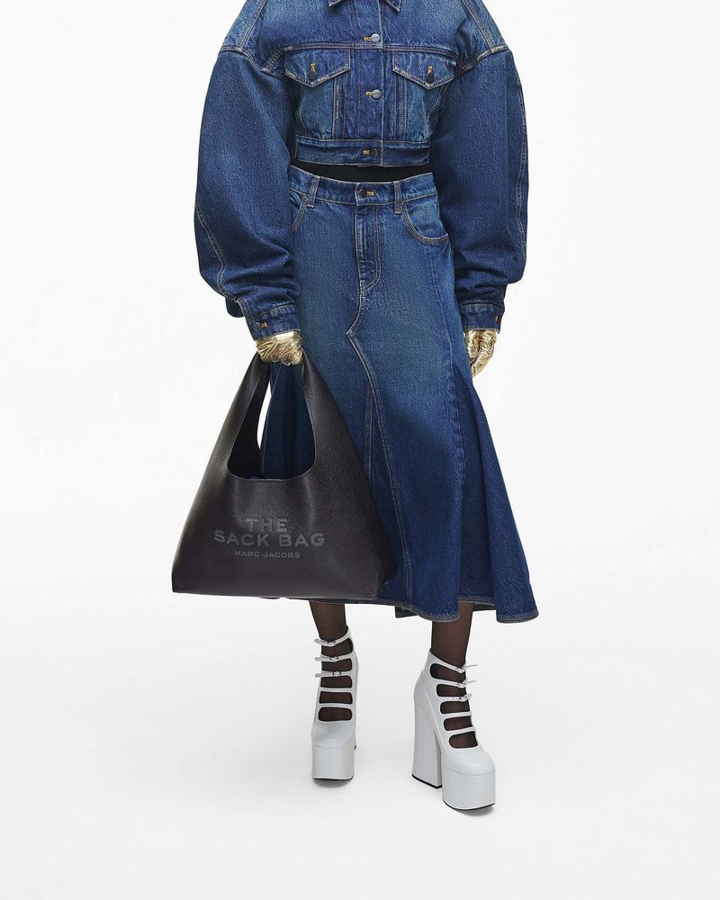 Marc Jacobs Pebbled Leather Shoulder Bag — Black Cow