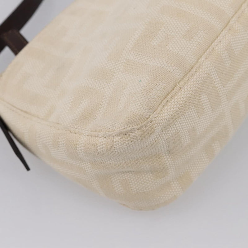 Fendi Baguette Pochette Zucca Canvas Neutral Bag