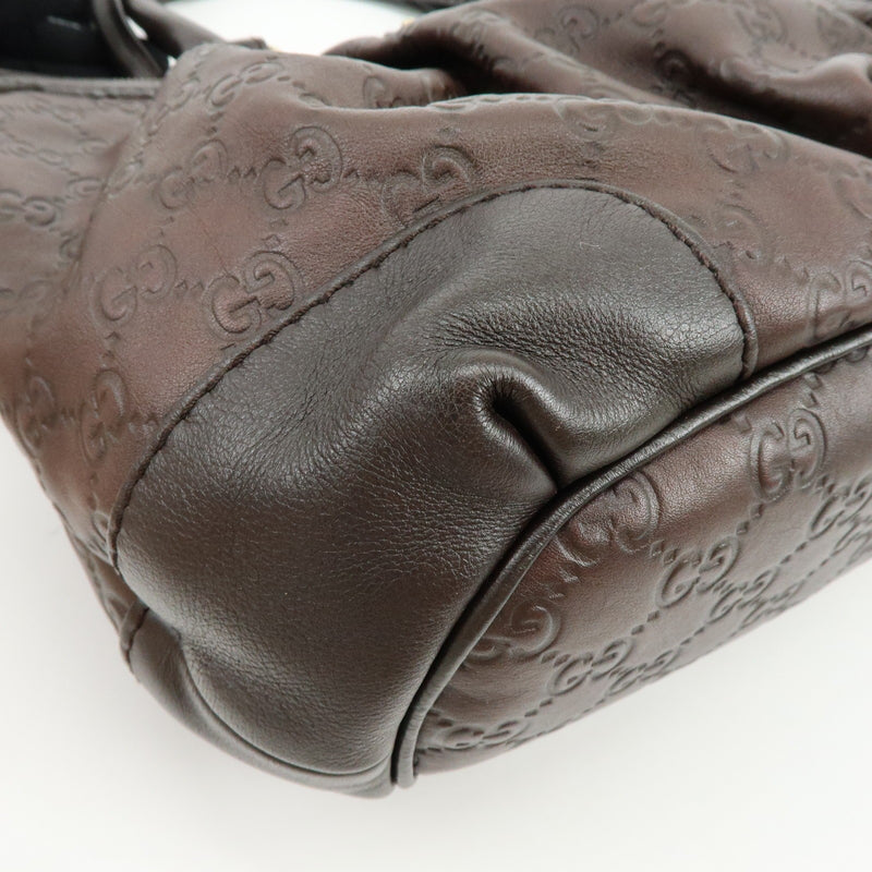 Gucci Sukey Top Handle Satchel Guccissima Leather Brown