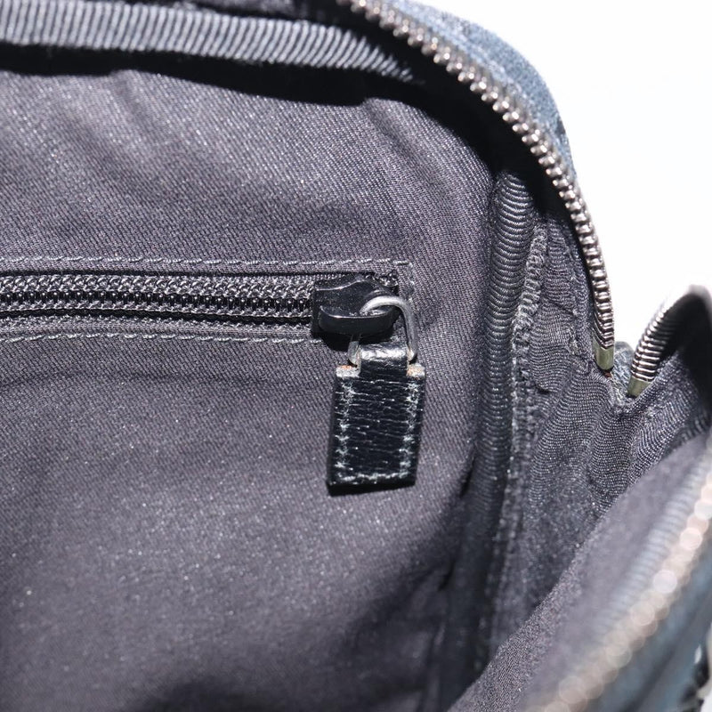 Gucci Front Zip Messenger Canvas And Leather Black