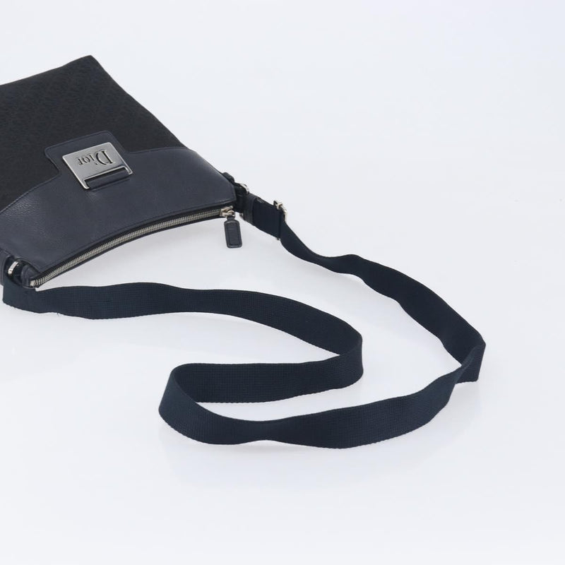 Christian Dior Vintage Street Chic Messenger Diorissimo Canvas And Leather Black