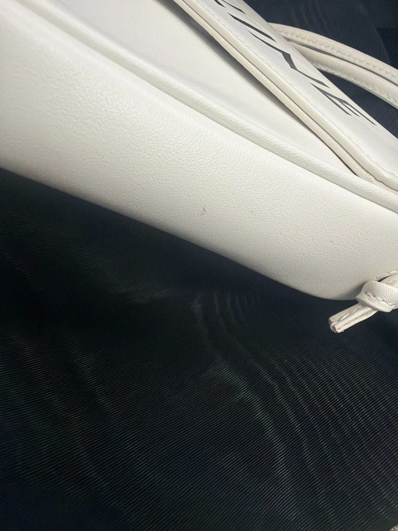 Celine Triangle Leather White Bag