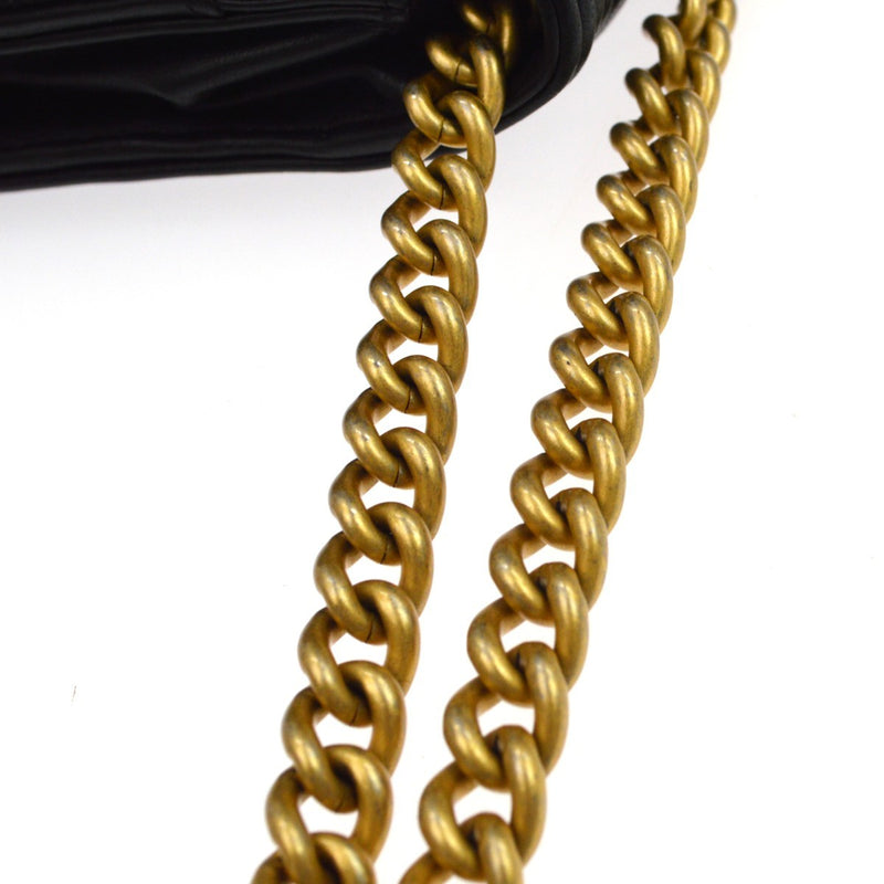 Chanel Boy Wallet On Chain Chevron Lambskin Black Leather Bag