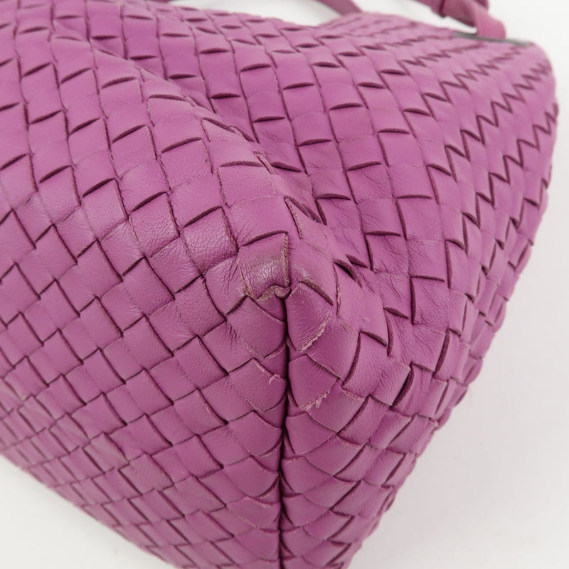 Bottega Veneta Garda Intrecciato Nappa Purple Leather Bag