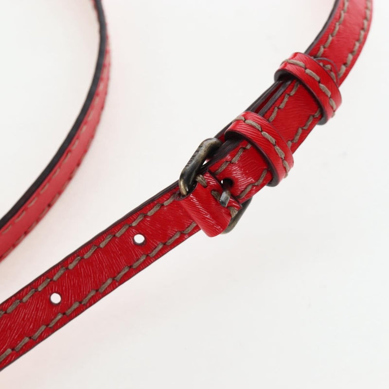 Fendi Secret Code F3 Convertible Satchel Textured Leather Red