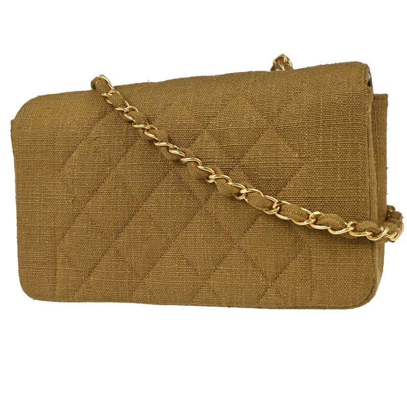 Chanel Vintage Diana Flap Quilted Canvas Brown Bag