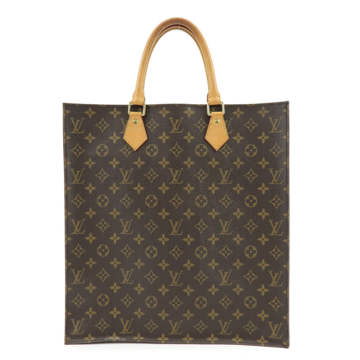 Louis Vuitton Vintage Sac Plat Monogram Canvas Brown Bag