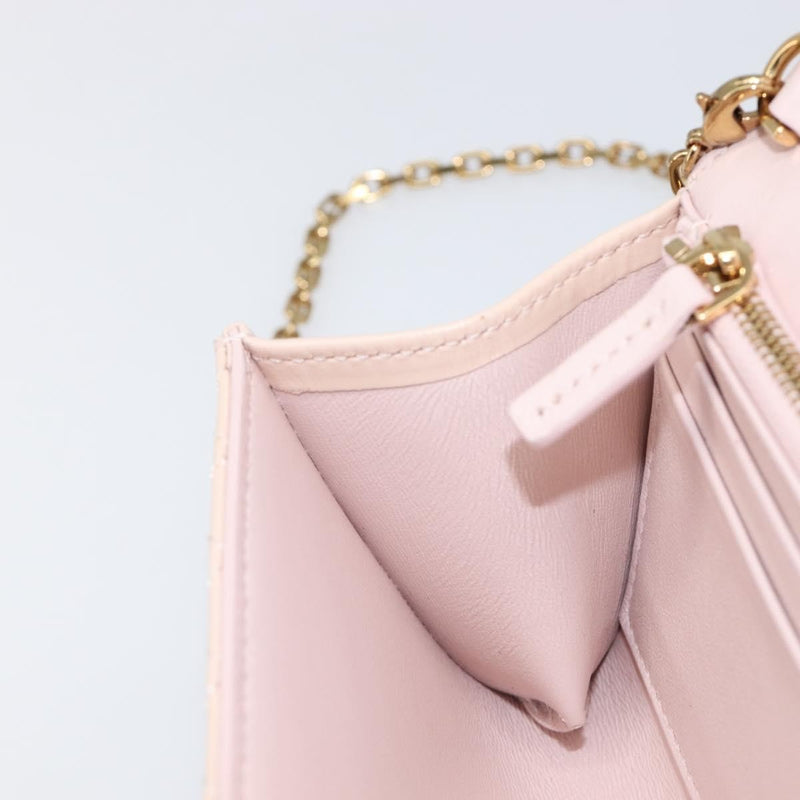 Versace Greca Goddess Convertible Clutch Leather Pink