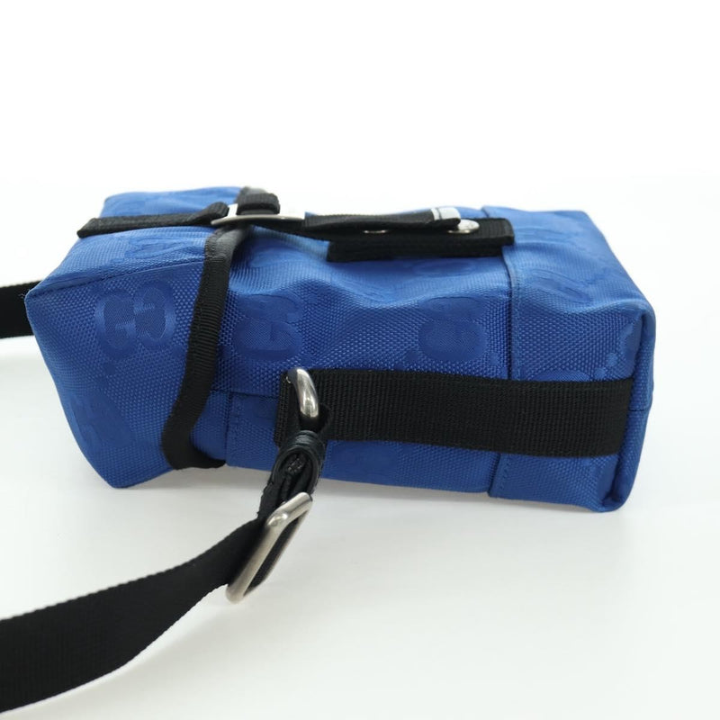 Gucci Off The Grid Buckle Messenger Gg Econyl Blue Canvas