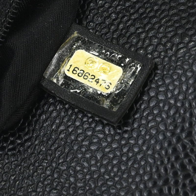Chanel Timeless Half Moon Flap Caviar Black Leather Bag