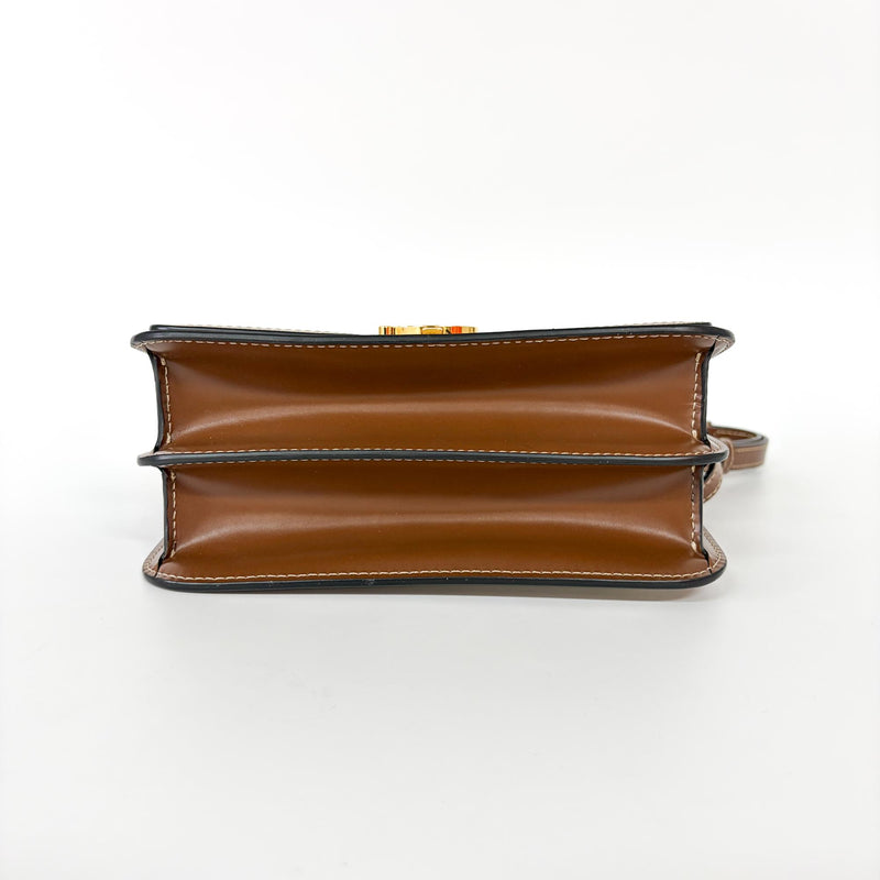 Burberry Tb Shoulder Bag Canvas Beige