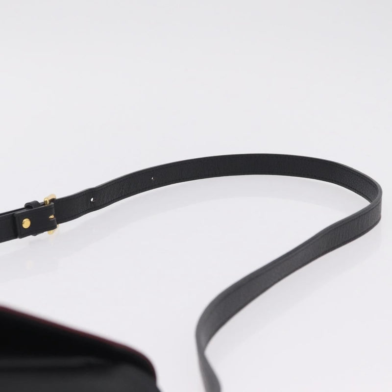Saint Laurent Vintage Shoulder Bag Leather Black