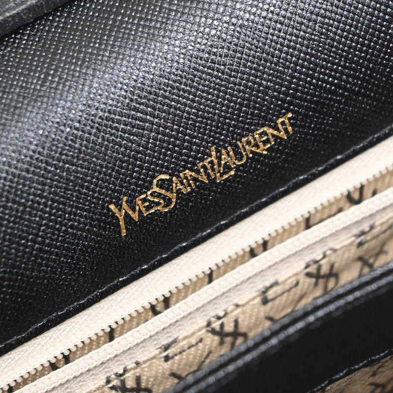 Saint Laurent Vintage Shoulder Bag Leather Black