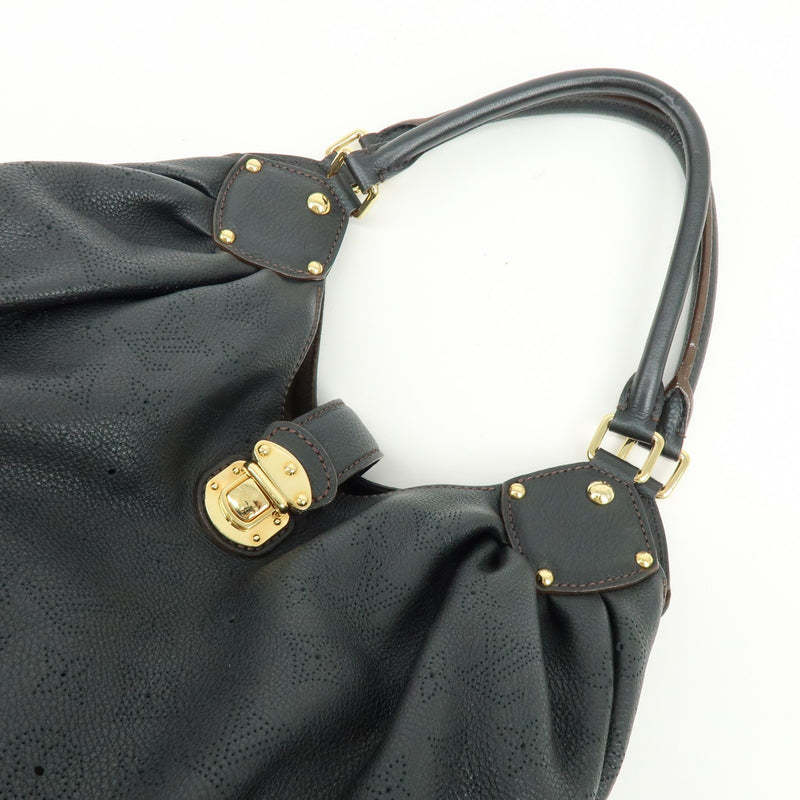 Louis Vuitton L Hobo Mahina Leather Black