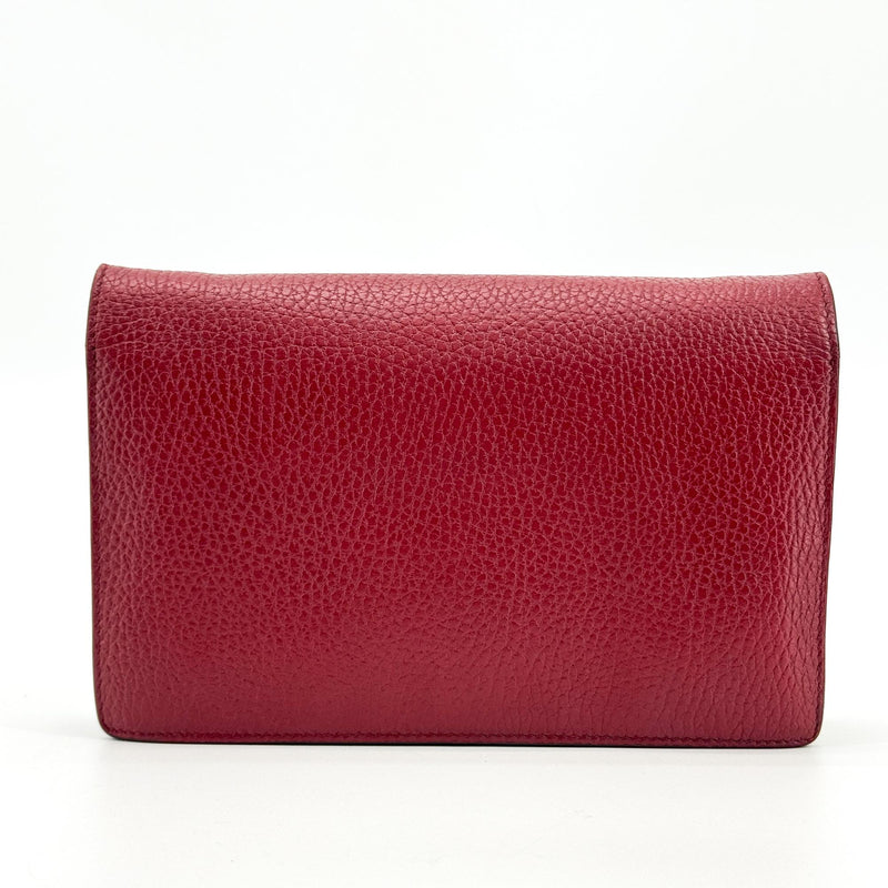 Gucci Soho Wallet On Chain Leather Red Bag