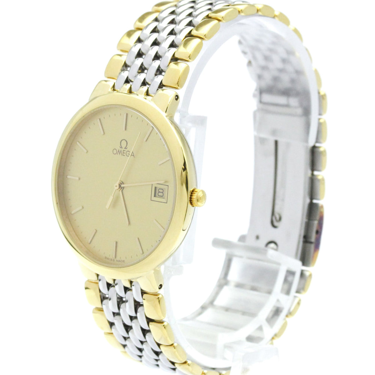Omega De Ville Quartz Stainless Steel And Gold Plated Watches
