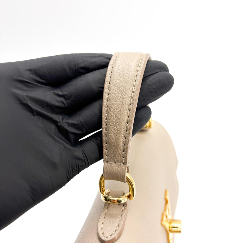 Louis Vuitton Lockme Ever Leather Beige Bag