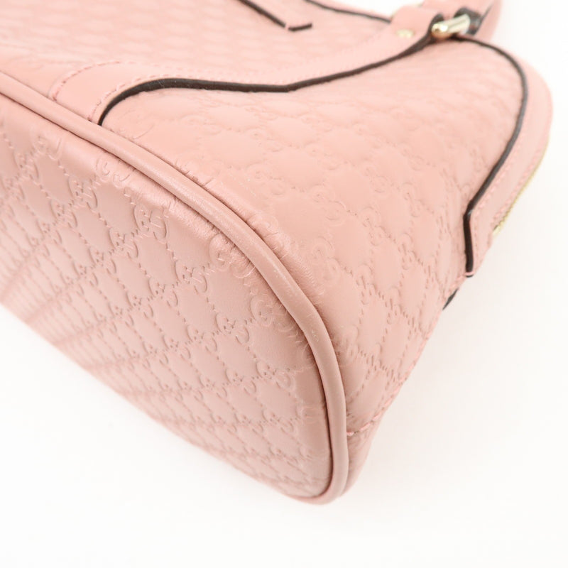 Gucci Gg Charm Convertible Dome Satchel Guccissima Leather Pink