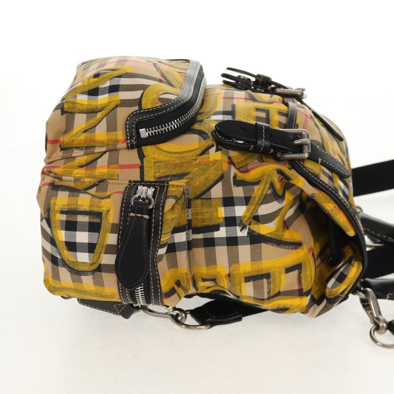 Burberry Graffiti Rucksack Vintage Check Canvas Beige Bag