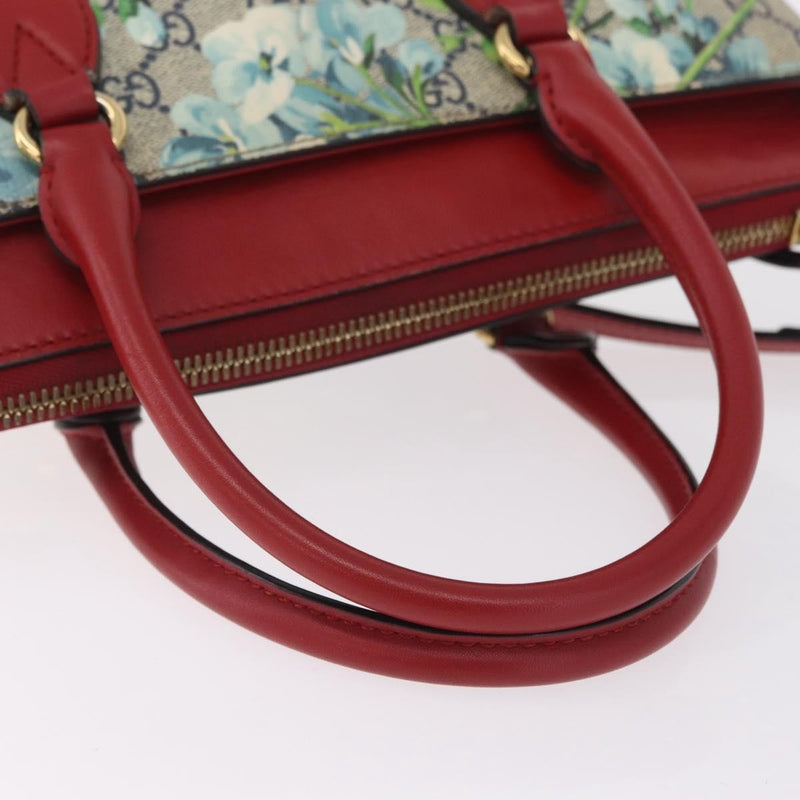 Gucci Linea A Convertible Blooms Print Gg Coated Canvas Navy Bag