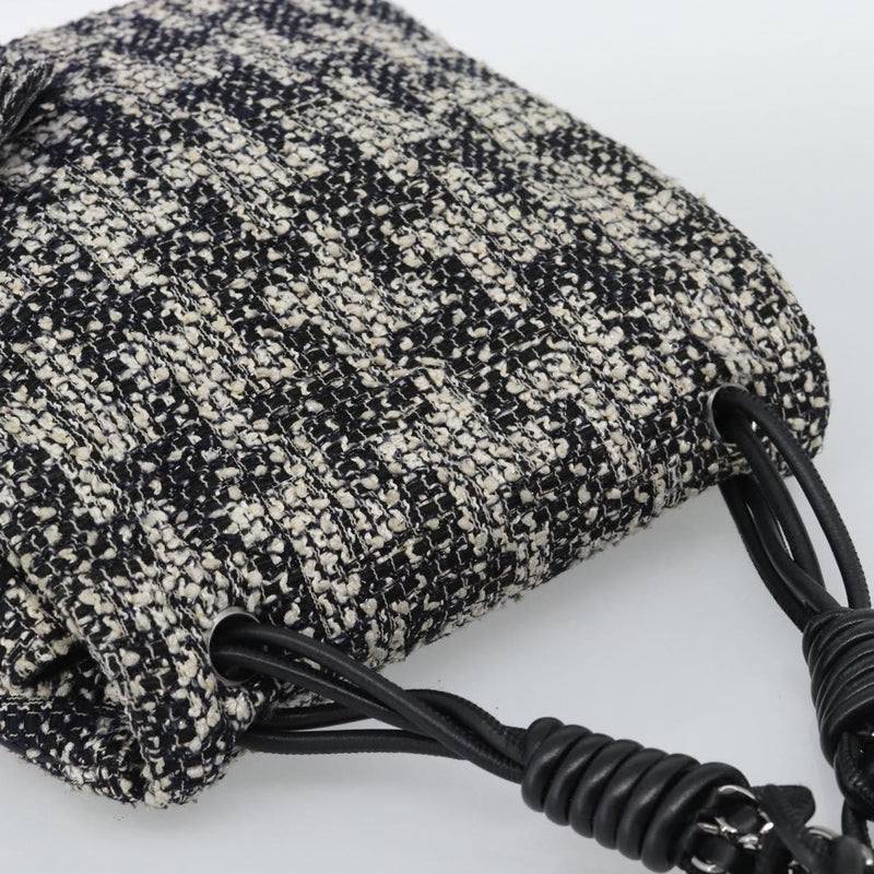 Chanel Camellia Messenger Tweed Black