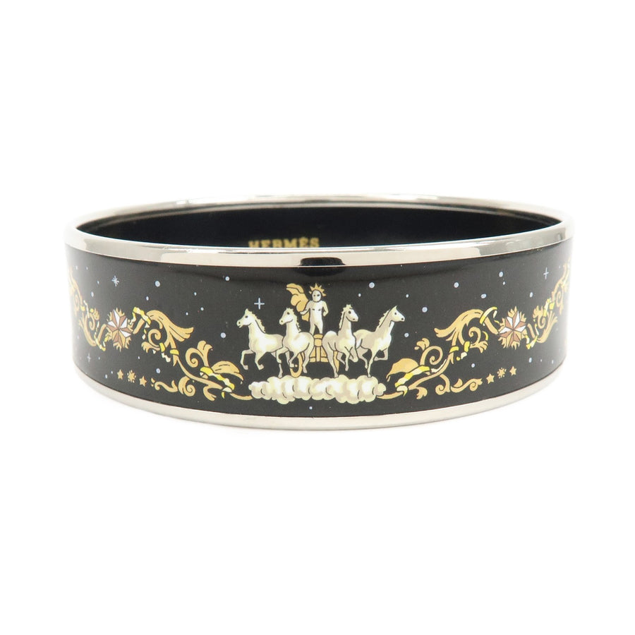Hermes Bangle Printed Enamel Silver Silver_plated Bijoux