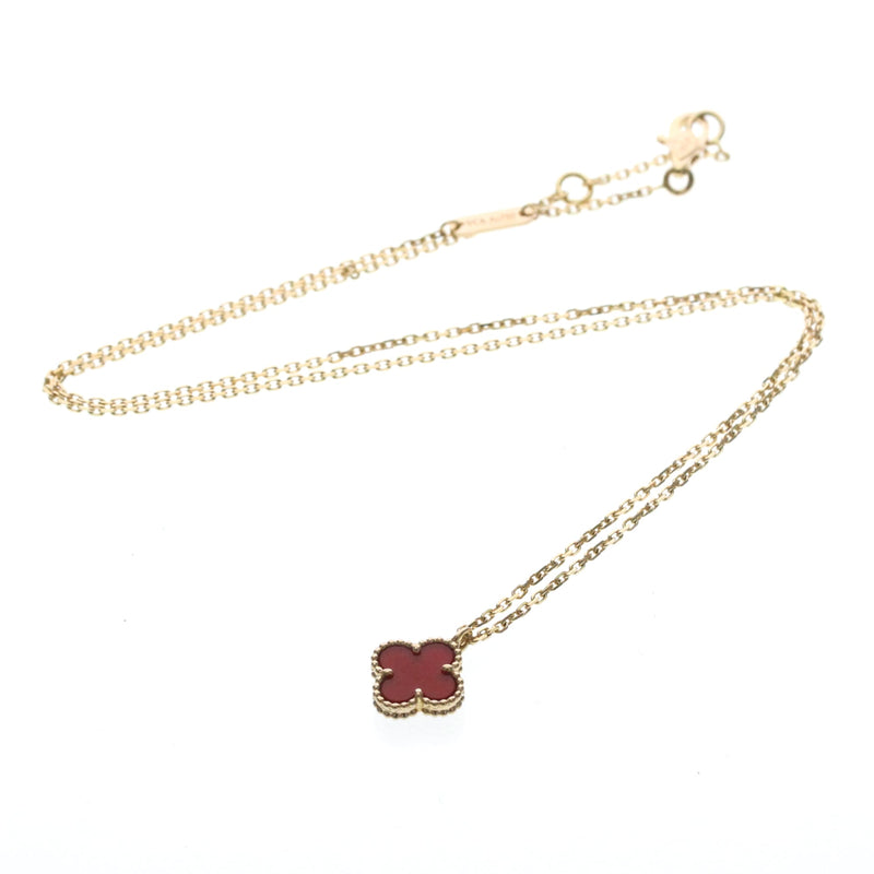 Van Cleef & Arpels Sweet Alhambra 18k White Gold And Diamonds Red Pink_gold Bijoux