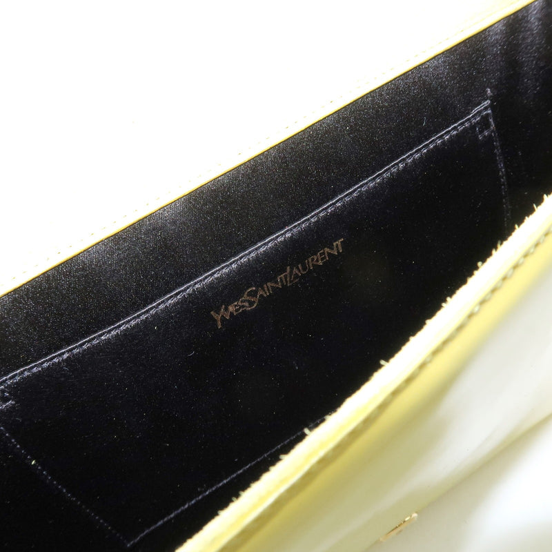 Saint Laurent Belle De Jour Clutch Patent Yellow Patent_leather