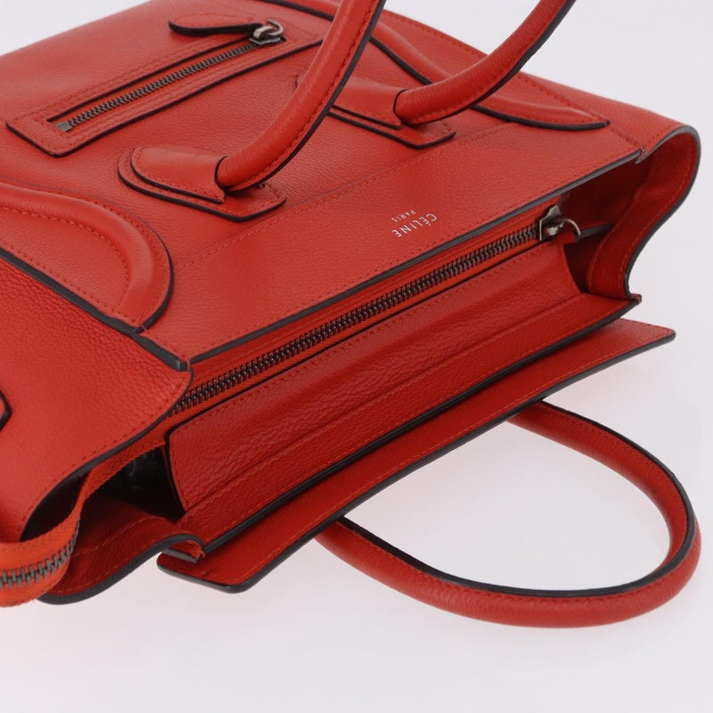 Celine Luggage Smooth Leather Red Bag