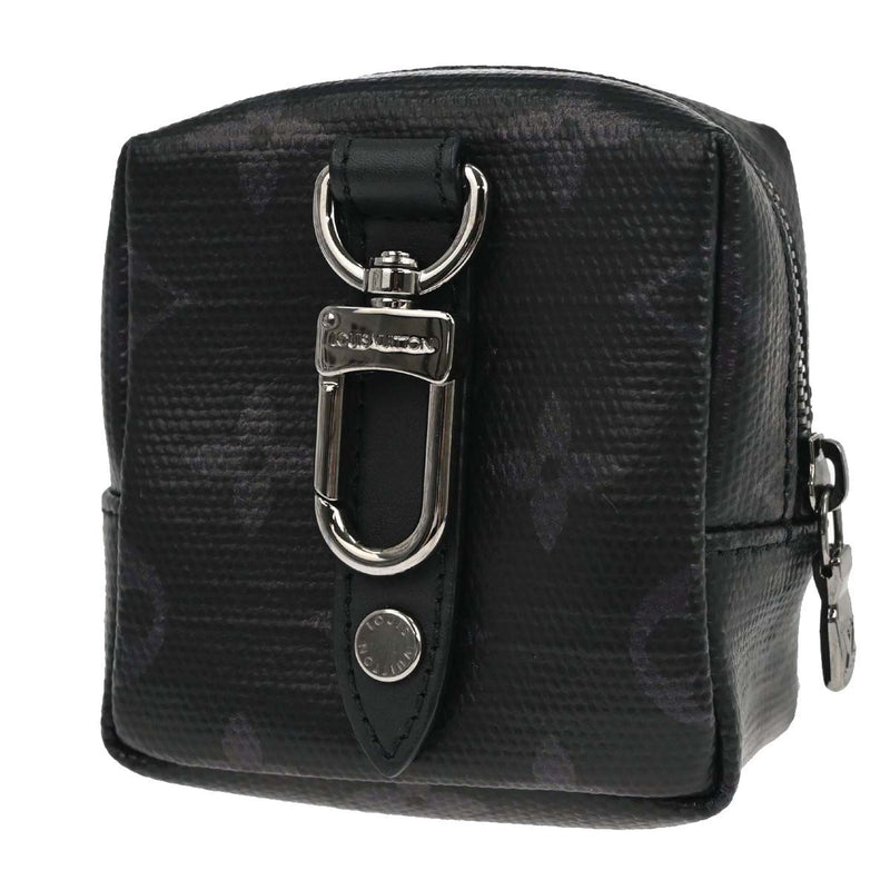 Louis Vuitton Box Pouch Bag Charm And Belt Rainbow Monogram Eclipse Canvas Black Leather
