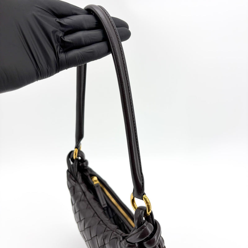 Bottega Veneta Gemelli Intrecciato Leather Black Bag