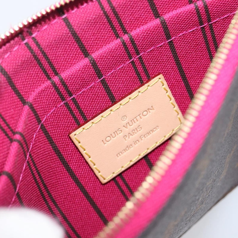 Louis Vuitton Neverfull Pochette Monogram Canvas Brown Bag