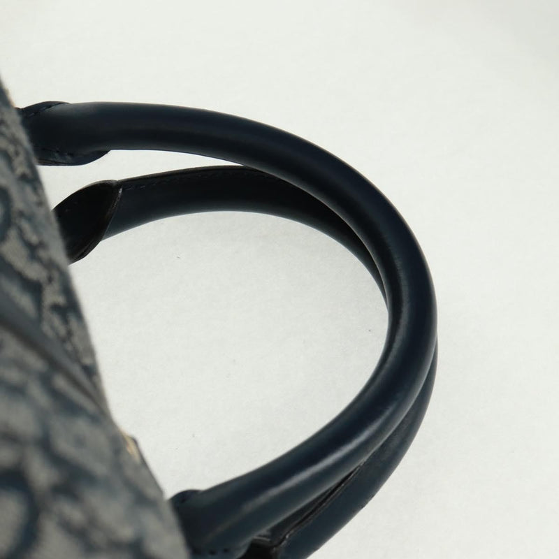 Christian Dior Vintage Trotter Boston Diorissimo Canvas Navy Bag