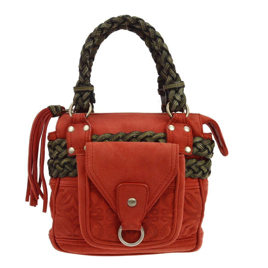 Loewe Anagram Leather Red Suede Bag