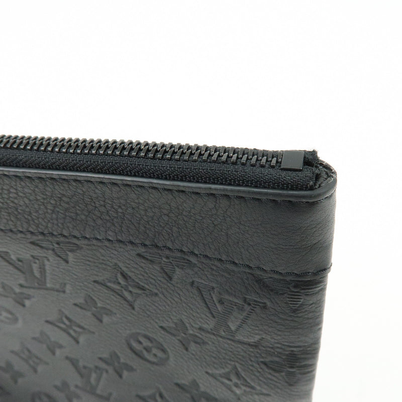 Louis Vuitton Pochette To-Go Monogram Shadow Leather Black Bag
