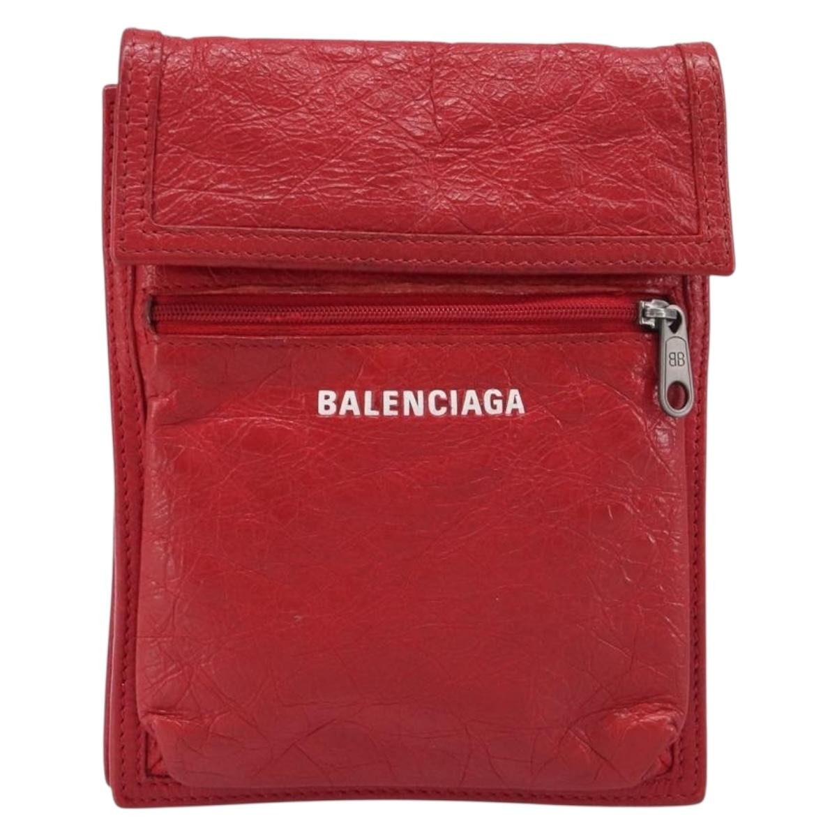 Balenciaga Explorer Leather Red Bag