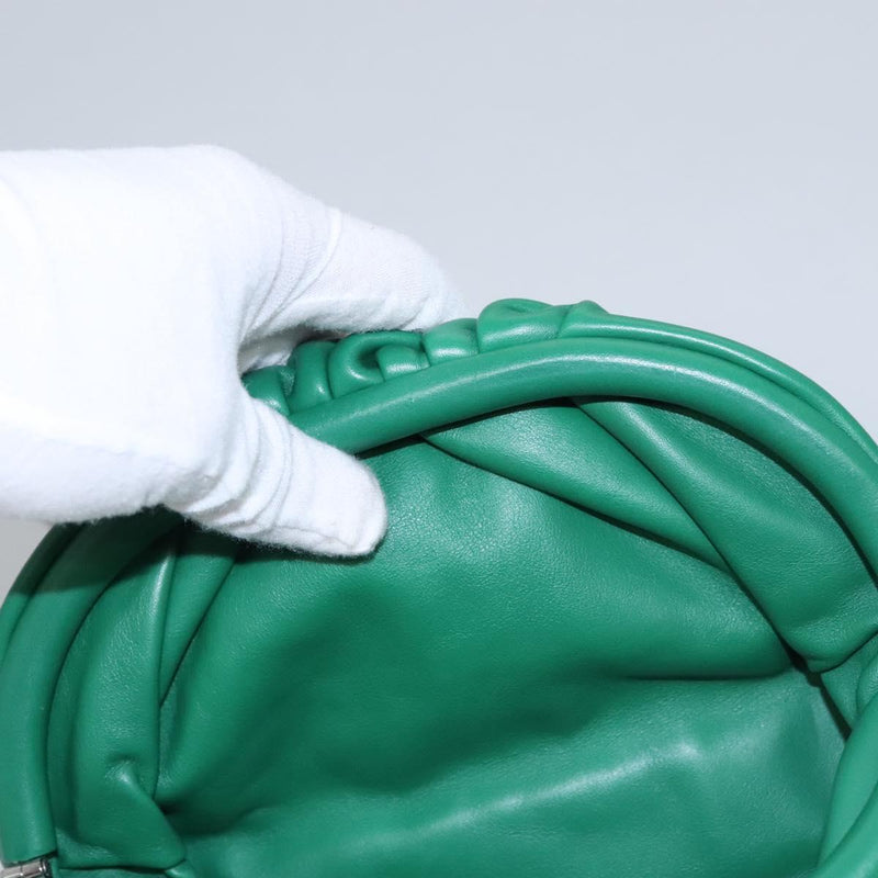 Bottega Veneta The Chain Pouch Leather Green