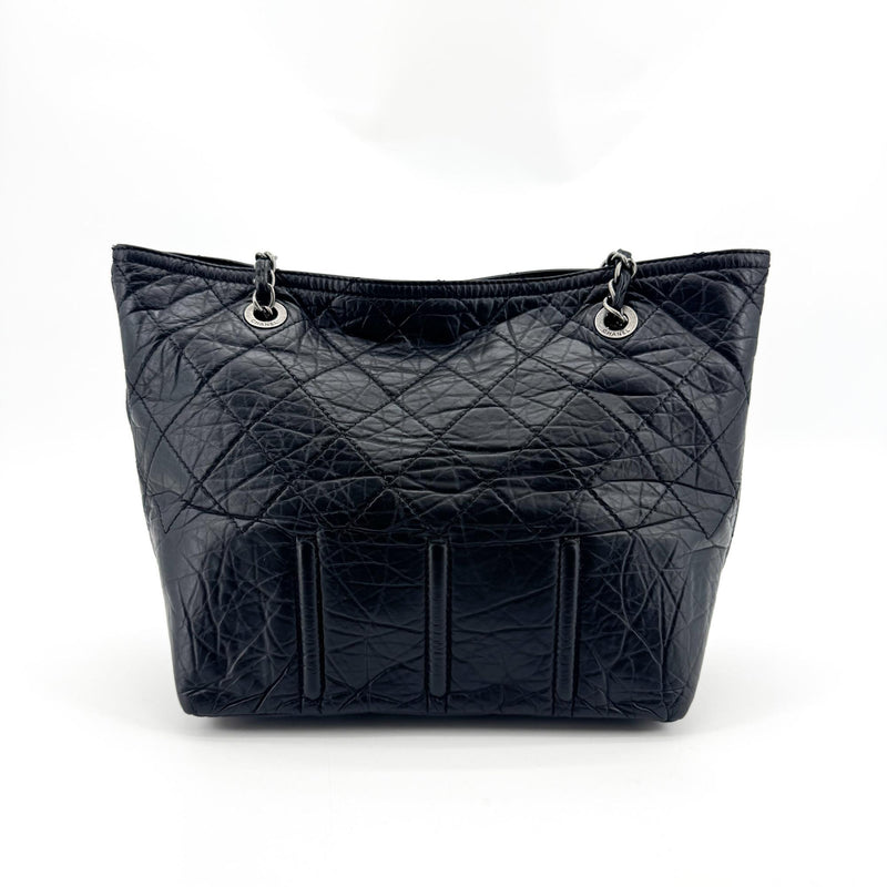 Chanel Cc Crave Quilted Glazed Caviar Black Leather Bag