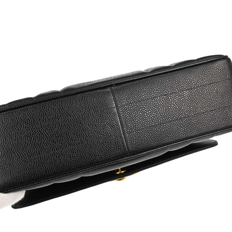 Chanel Vintage Top Handle Vertical Quilt Caviar Black Calfskin Bag